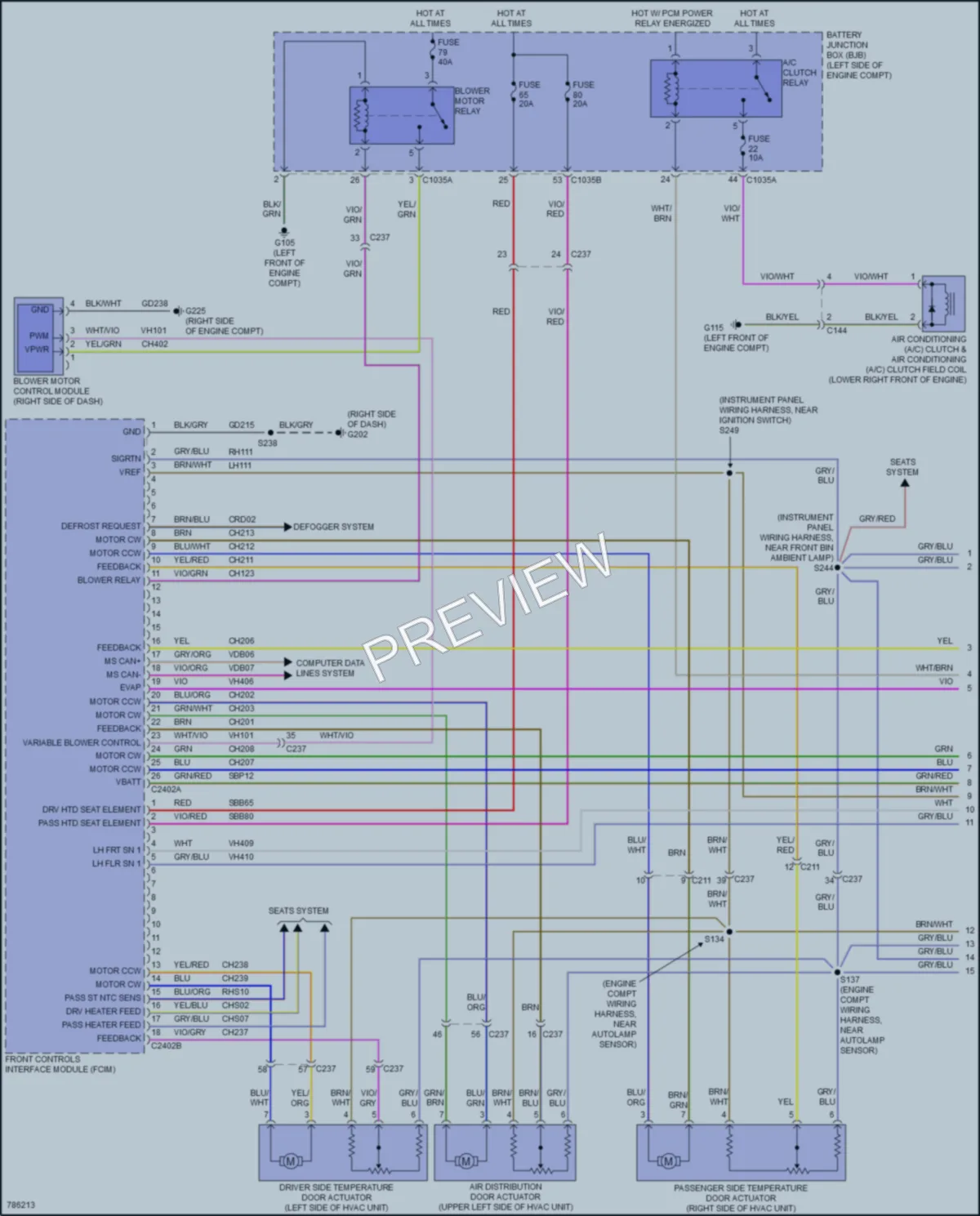2022 Ford Ranger Air Conditioning wiring diagram preview