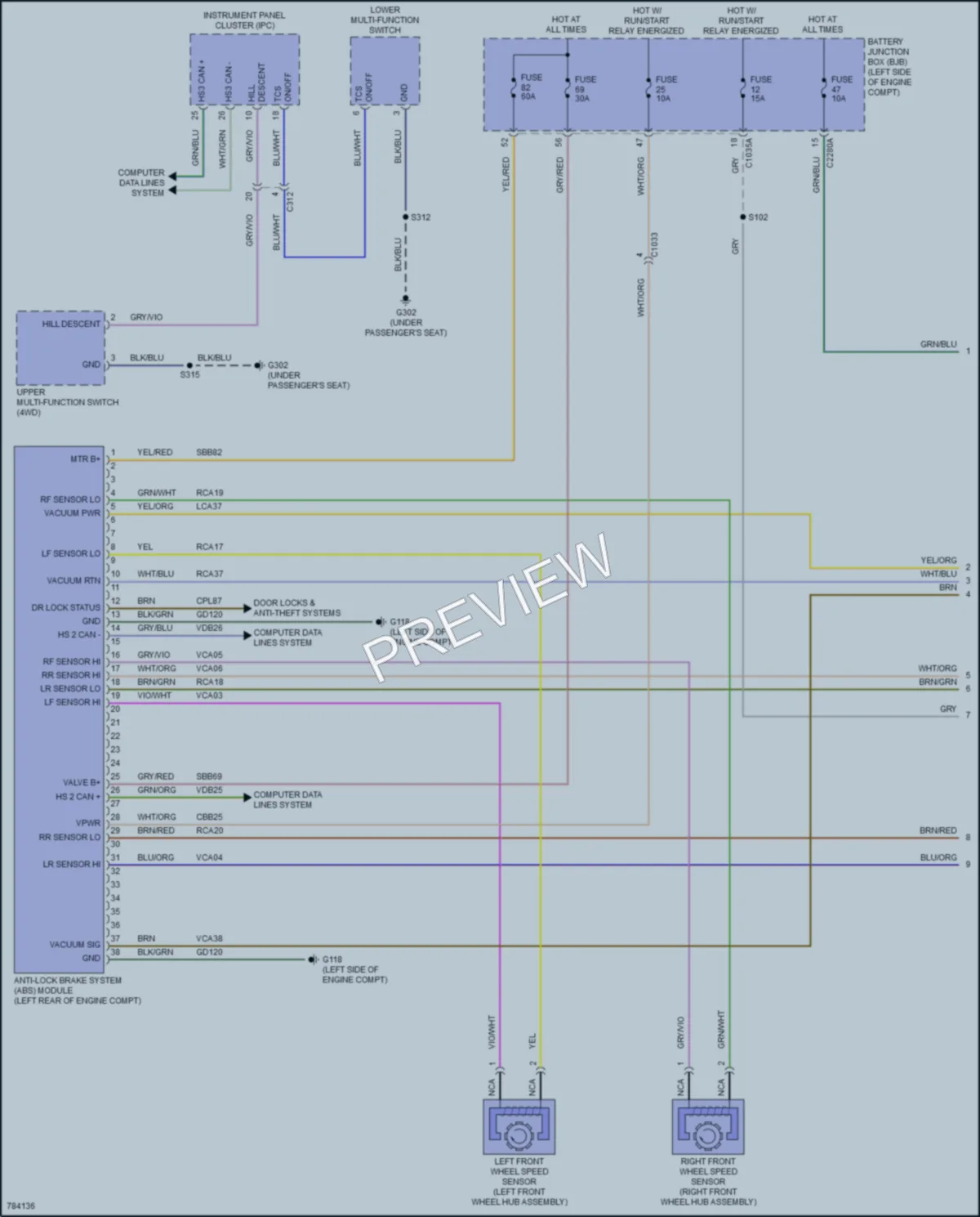 2022 Ford Ranger Anti Lock Brakes wiring diagram preview