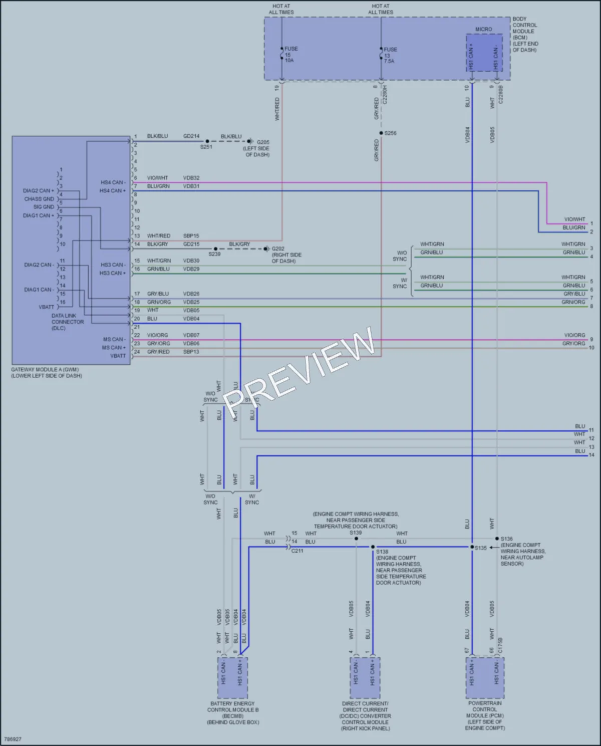 2022 Ford Ranger Computer Data Lines wiring diagram preview