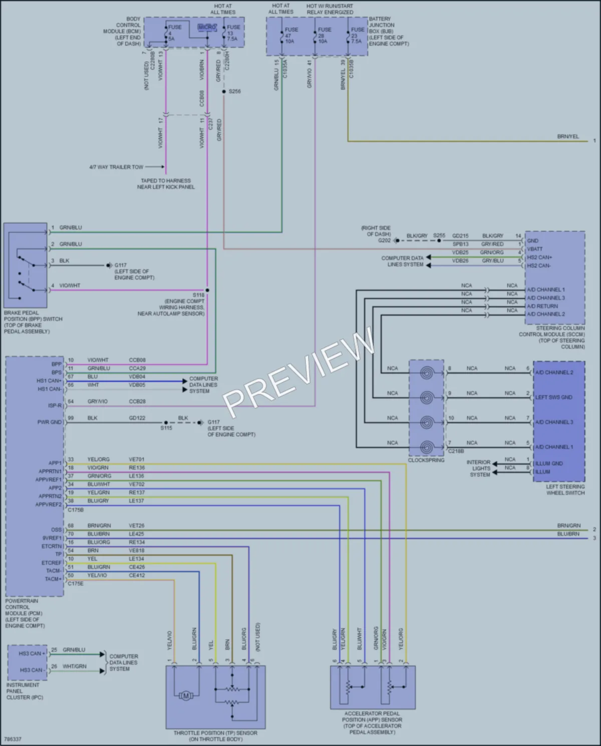 2022 Ford Ranger Cruise Control wiring diagram preview