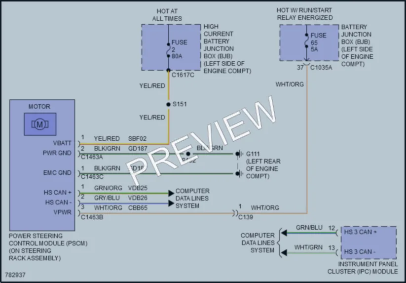 2022 Ford TransitConnect Electronic Power Steering wiring diagram preview