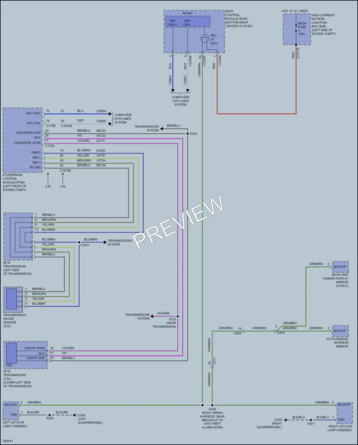 2022 Ford TransitConnect Exterior Lights wiring diagram preview