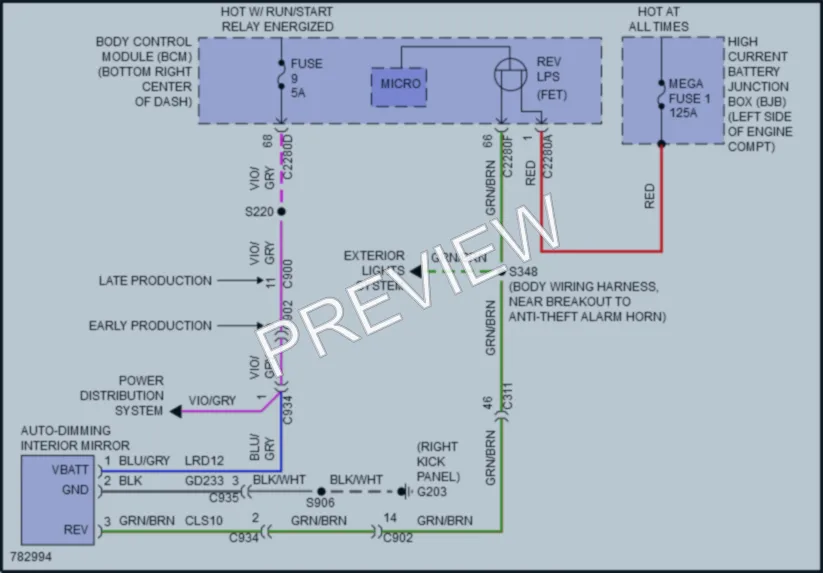 2022 Ford TransitConnect Power Mirrors wiring diagram preview