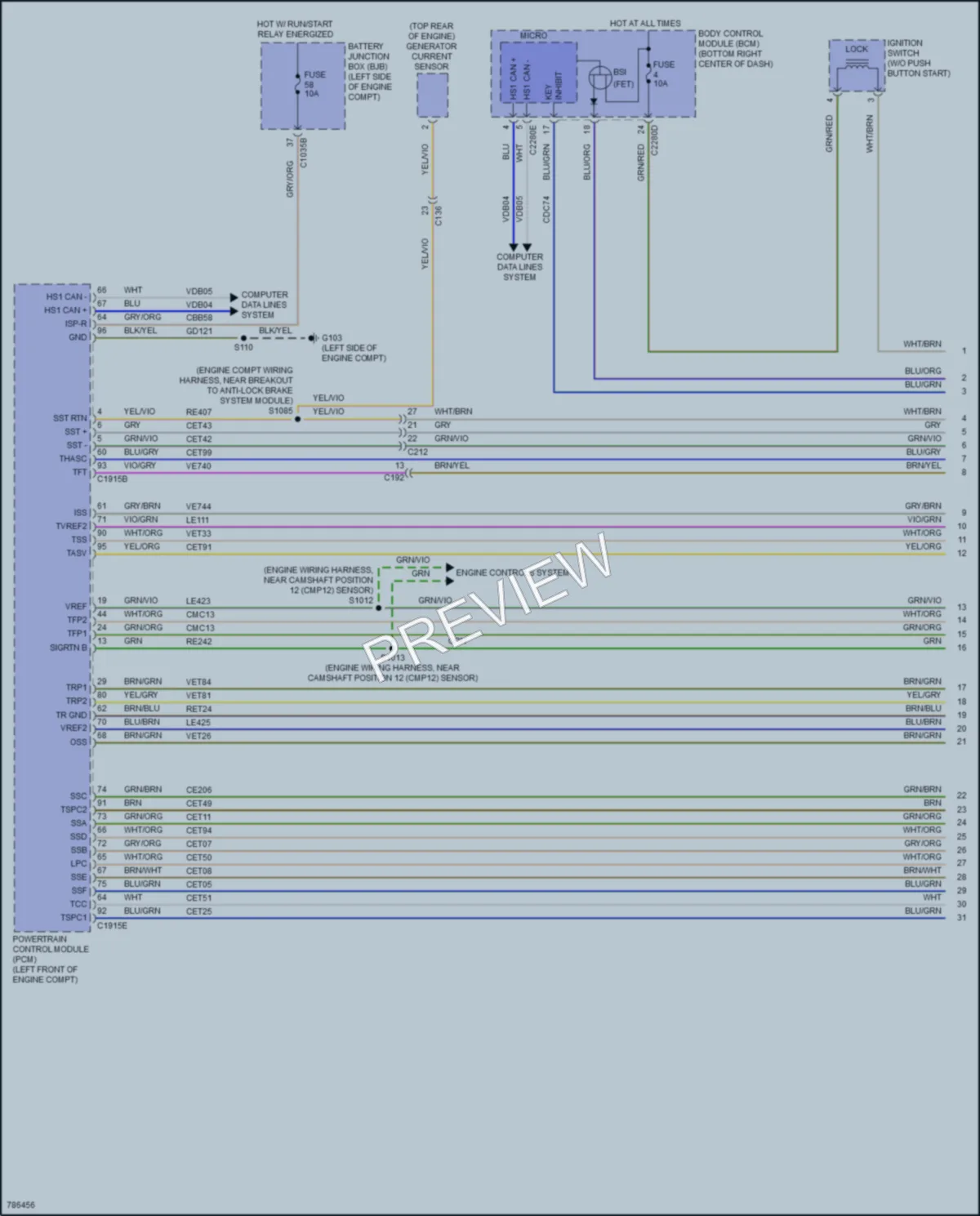 2022 Ford TransitConnect Transmission wiring diagram preview