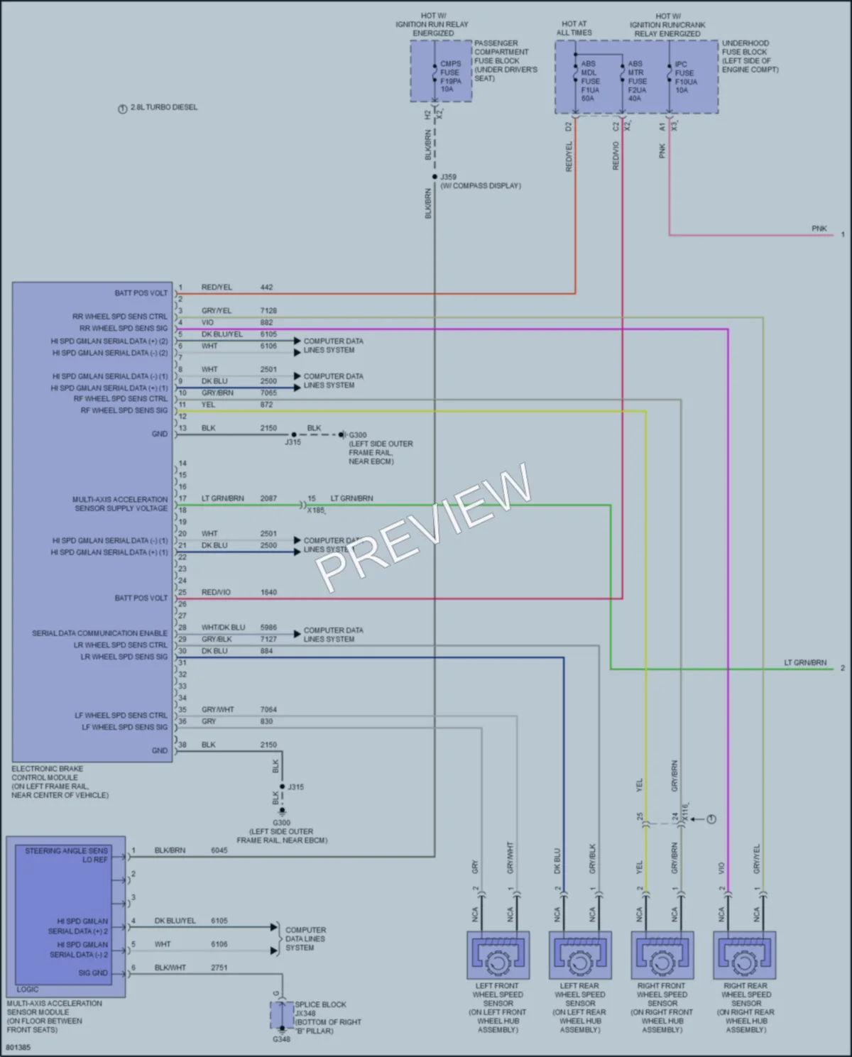 2022 GMC 2500Savana Anti Lock Brakes wiring diagram preview