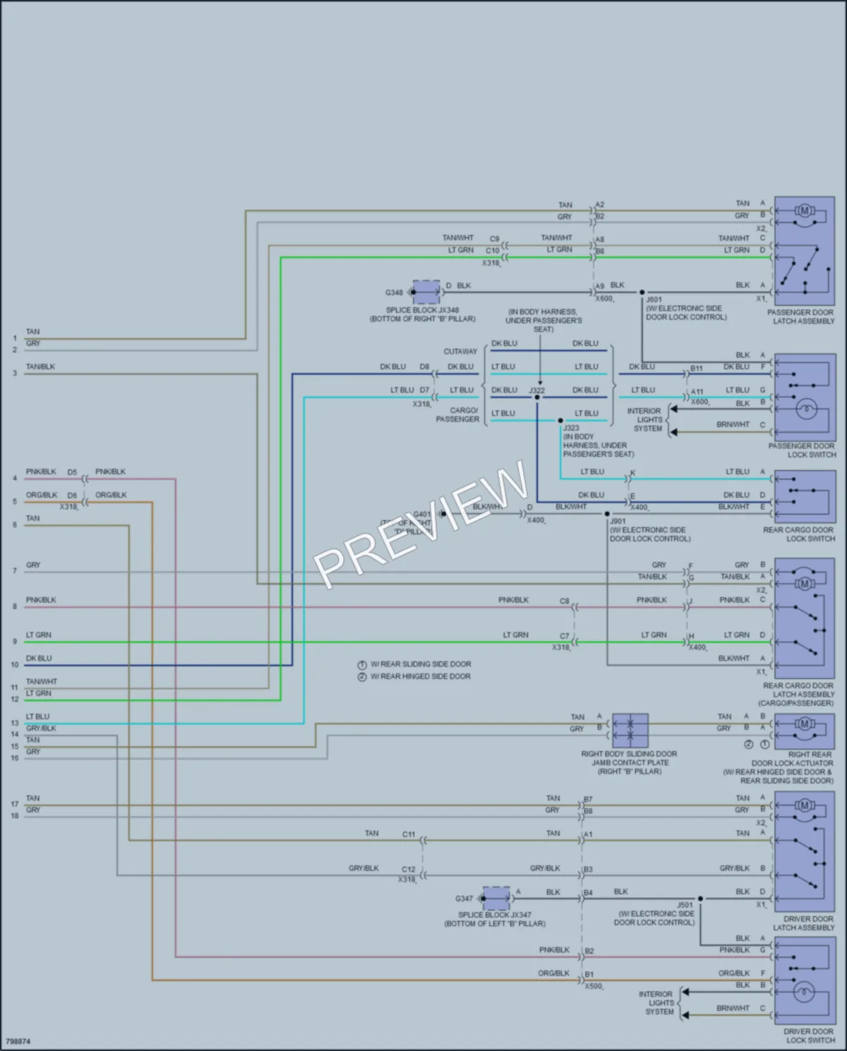2022 GMC 2500Savana Anti Theft wiring diagram preview
