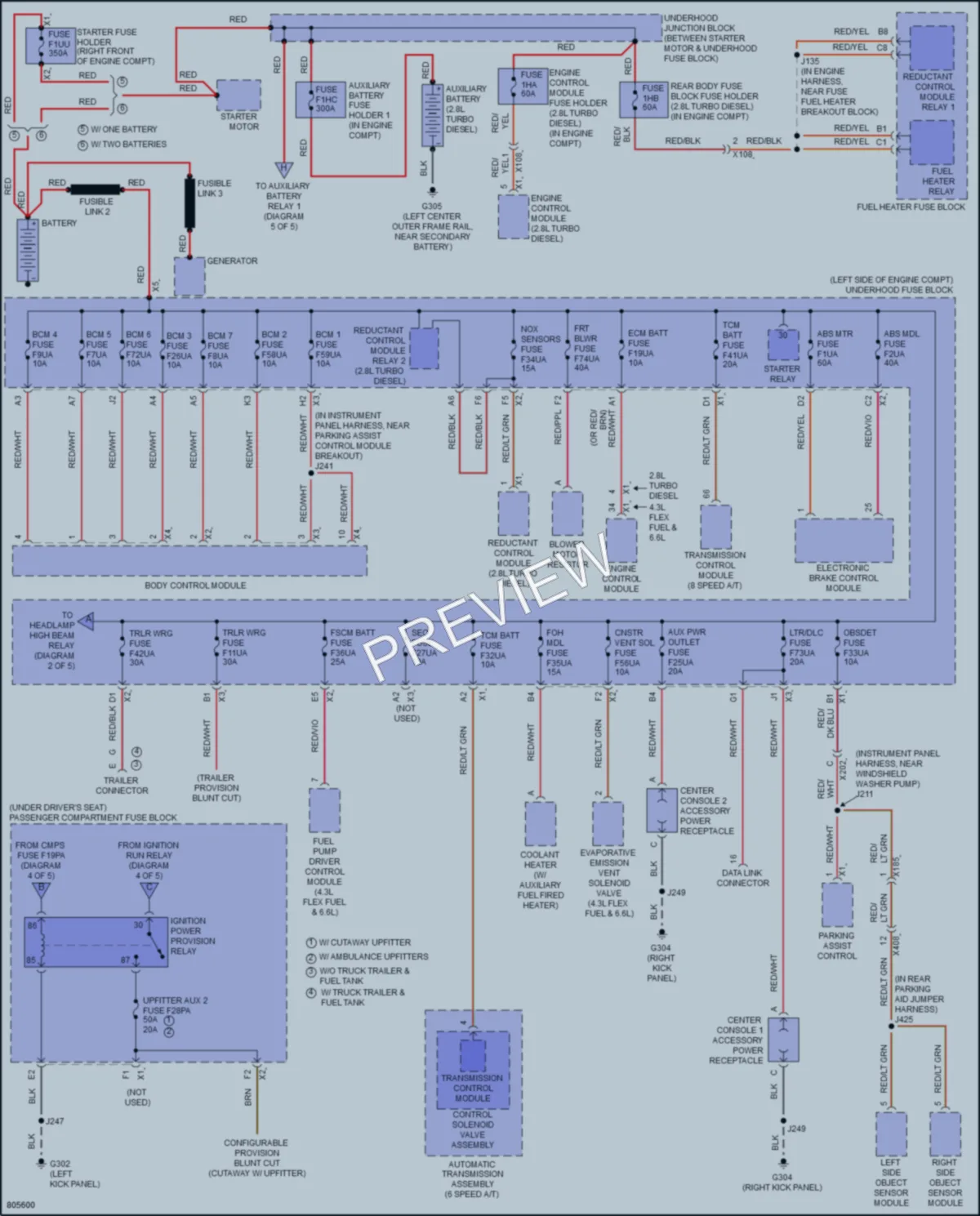 2022 GMC 2500Savana Power Distribution wiring diagram preview