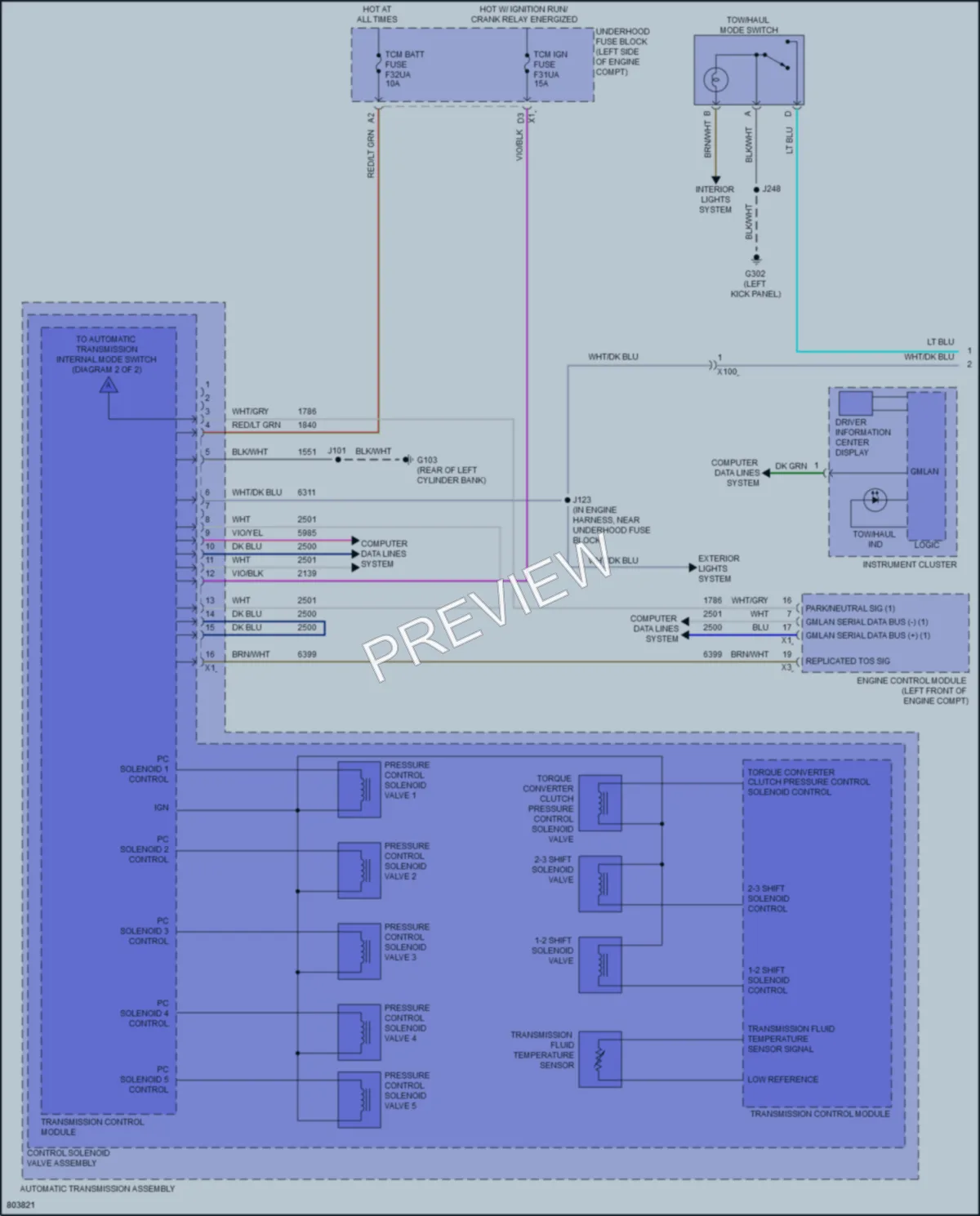 2022 GMC 2500Savana Transmission wiring diagram preview