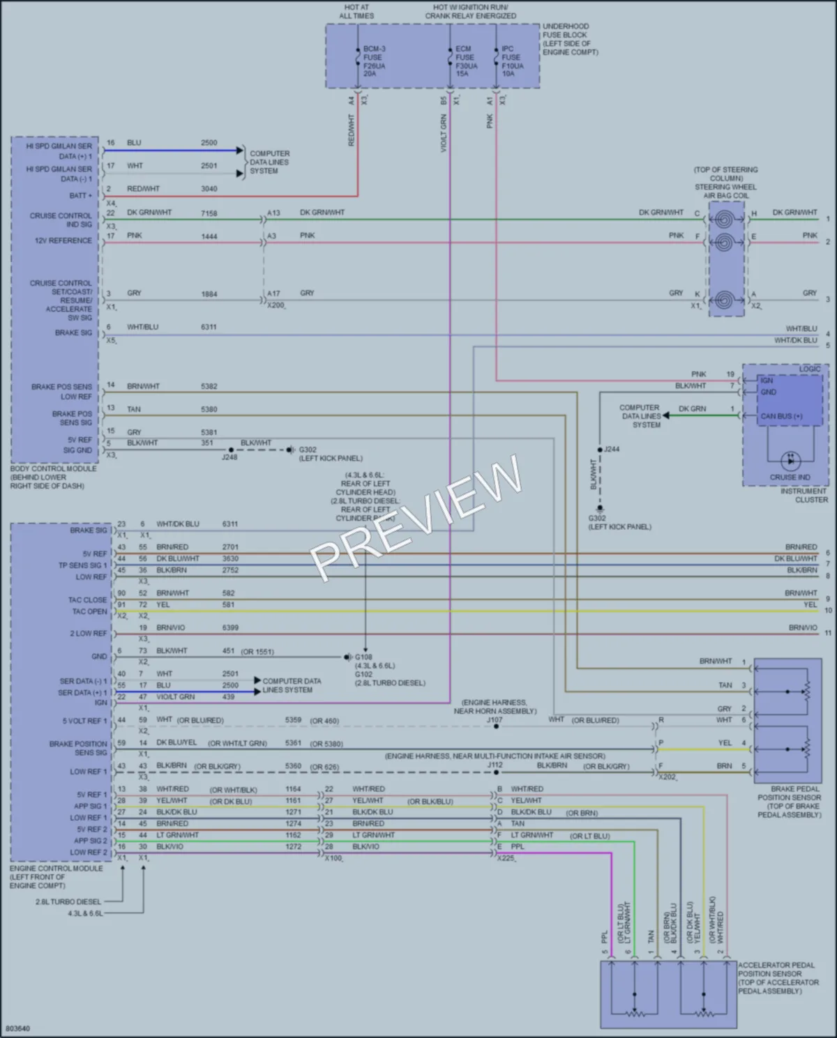 2022 GMC 3500Savana Cruise Control wiring diagram preview