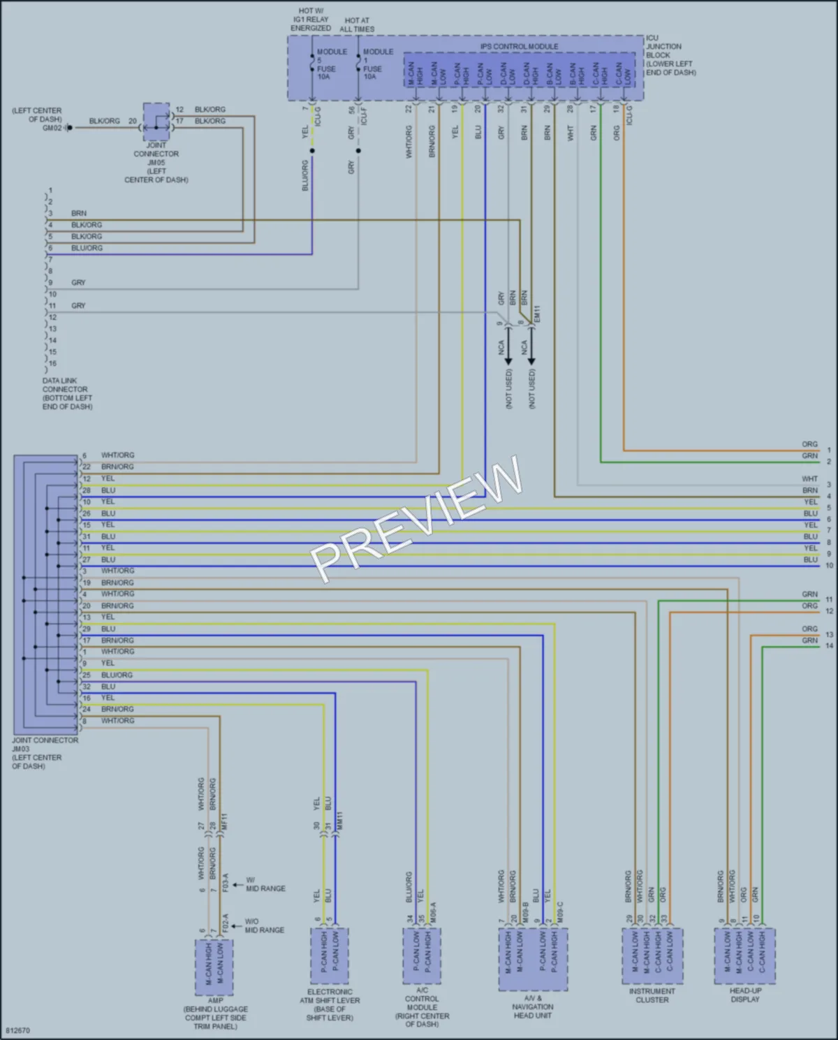 2022 Genesis G70 Computer Data Lines wiring diagram preview