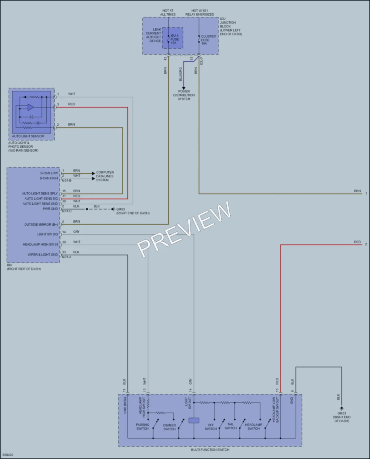 2022 Genesis G70 Headlights wiring diagram preview