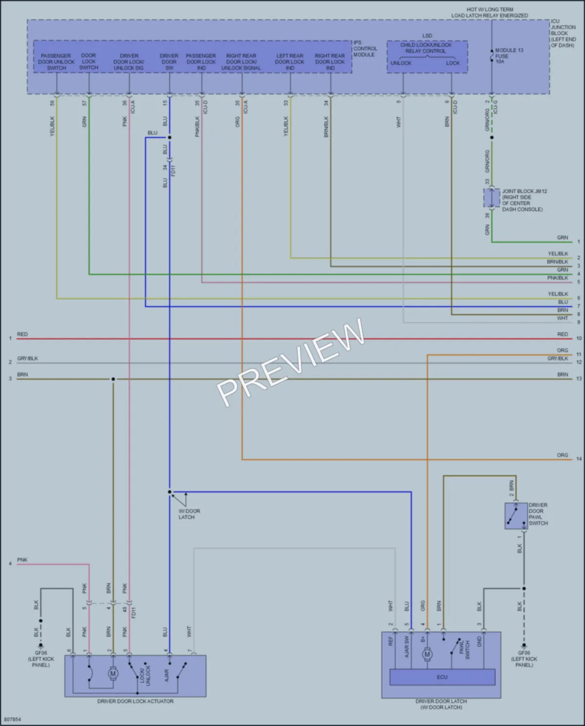 2022 Genesis G80 Anti Theft wiring diagram preview