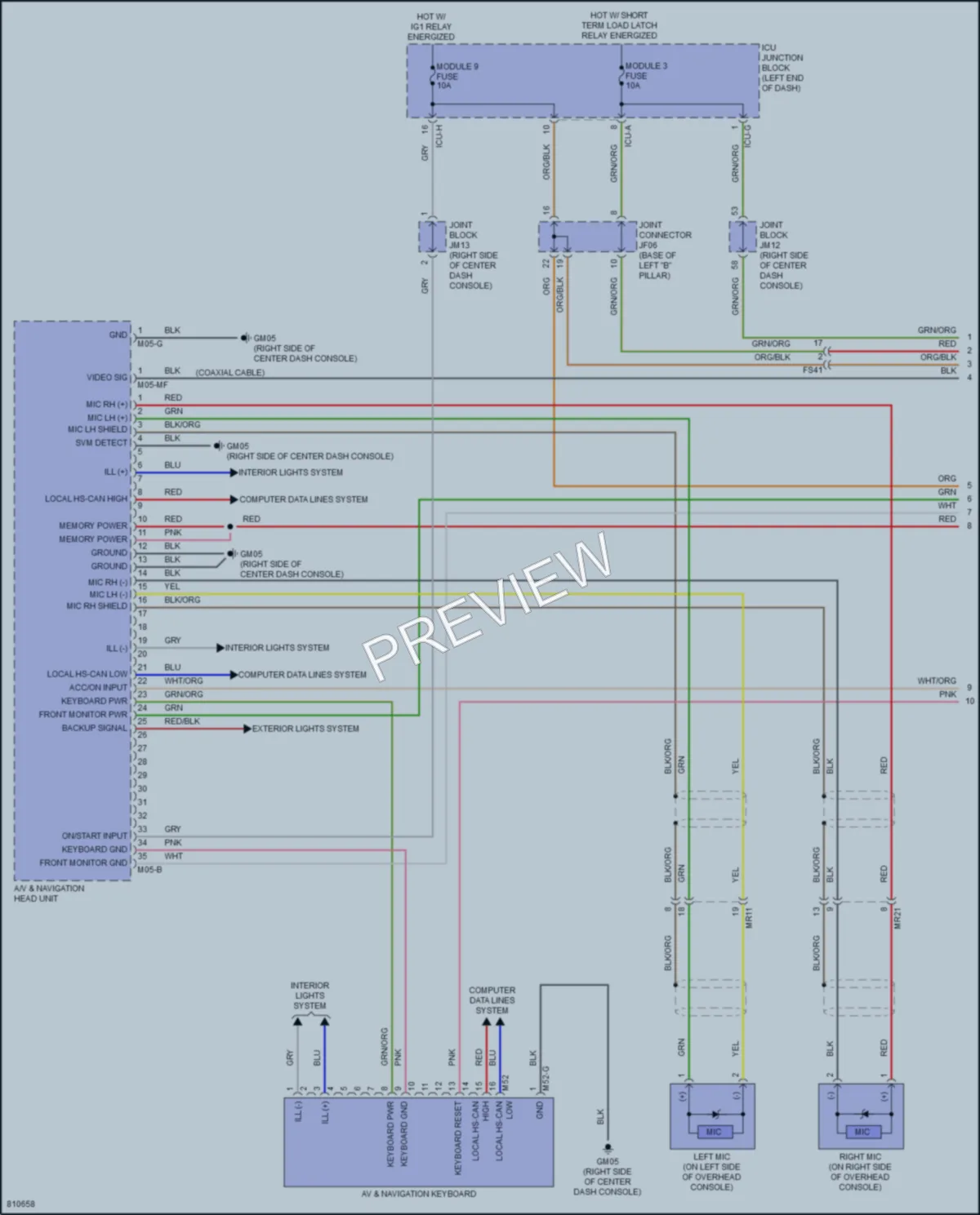2022 Genesis G80 Radio wiring diagram preview