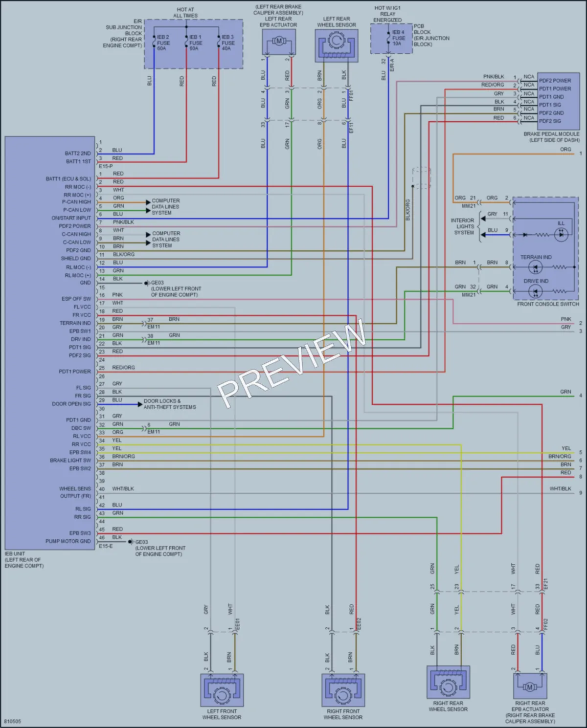2022 Genesis GV70 Anti Lock Brakes wiring diagram preview