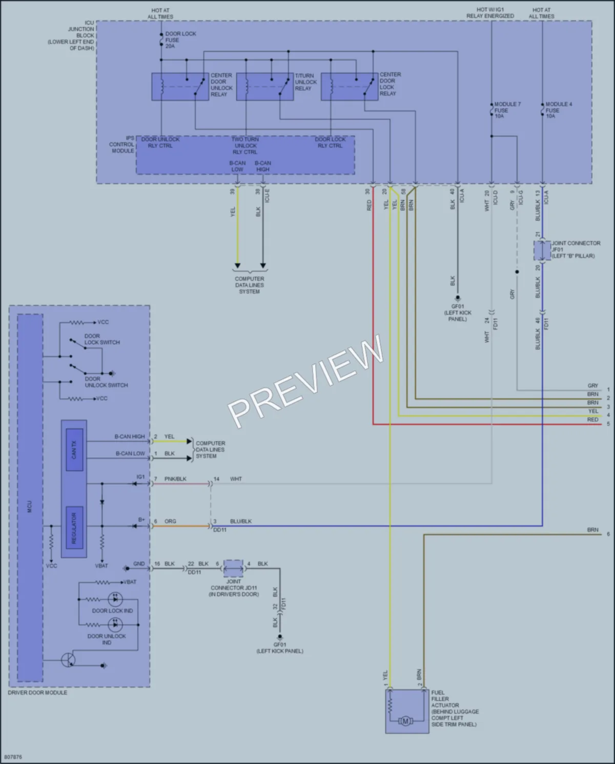 2022 Genesis GV70 Anti Theft wiring diagram preview