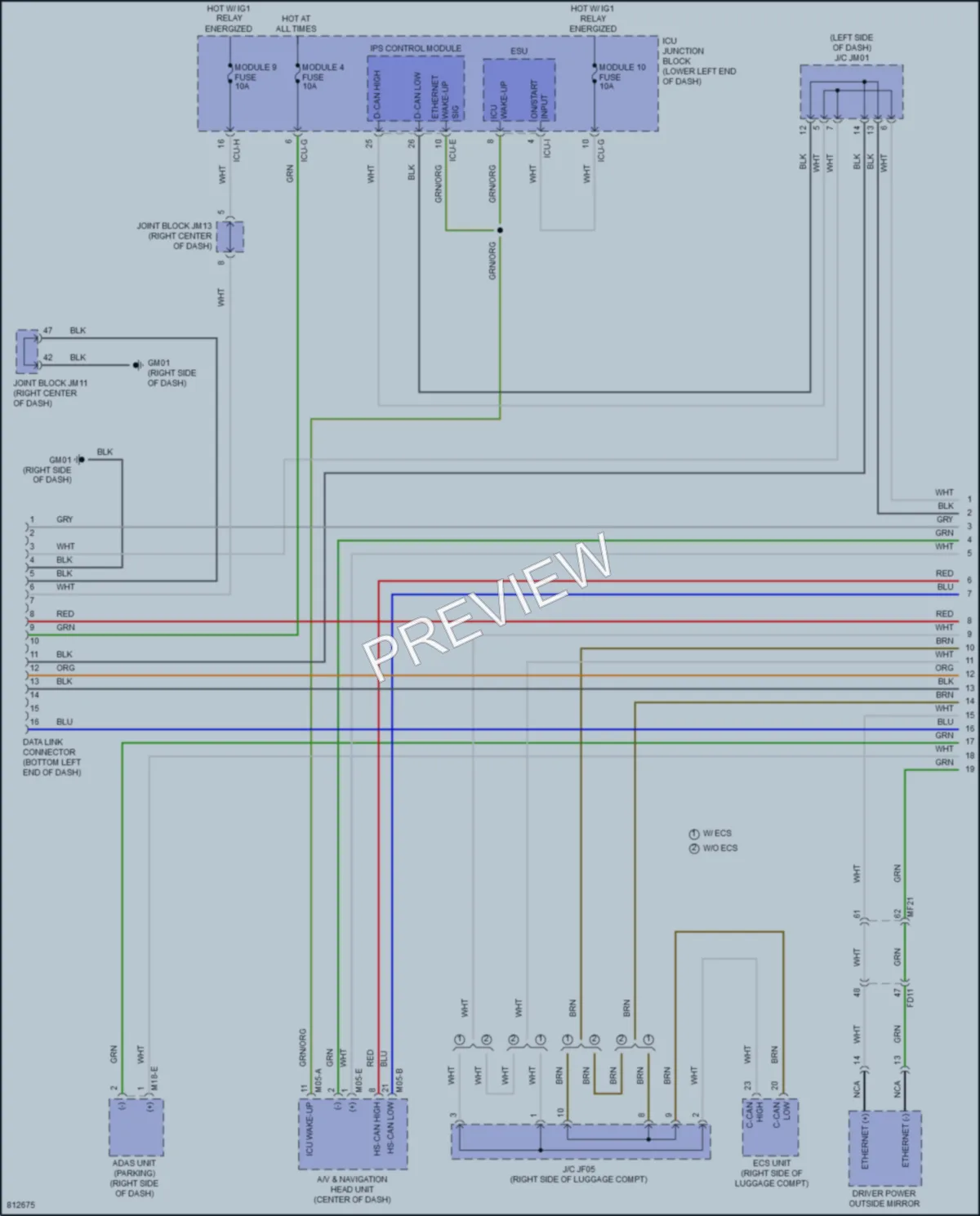 2022 Genesis GV70 Computer Data Lines wiring diagram preview