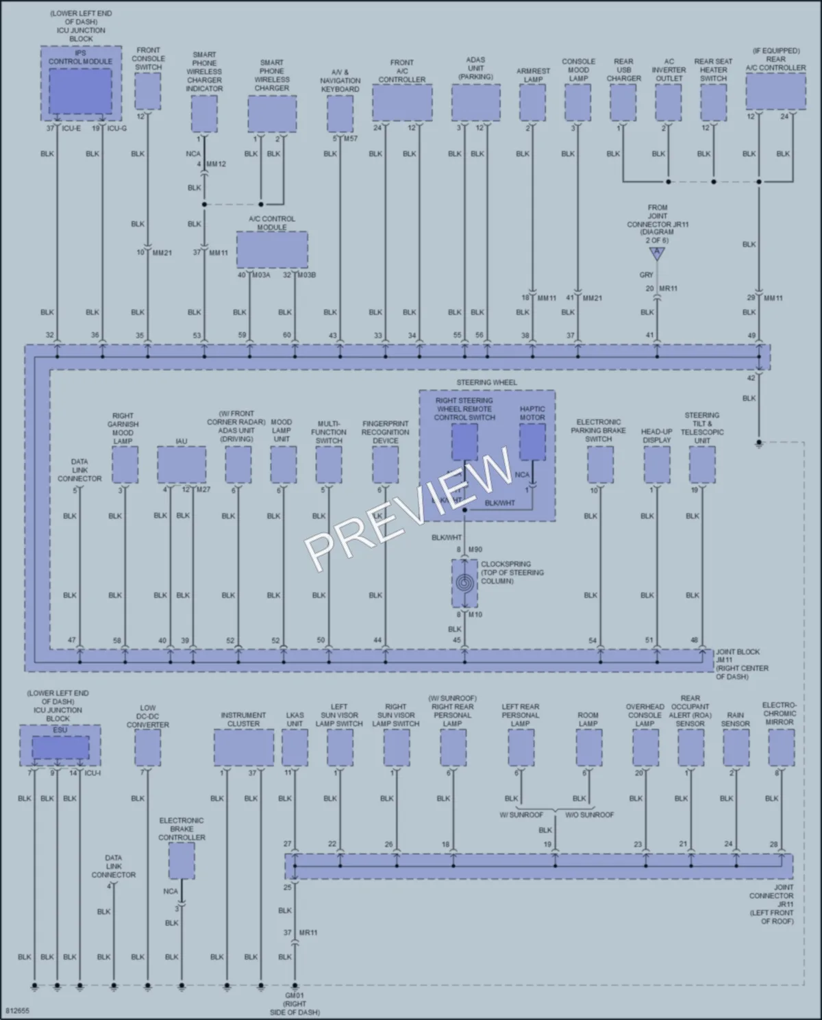 2022 Genesis GV70 Ground Distribution wiring diagram preview