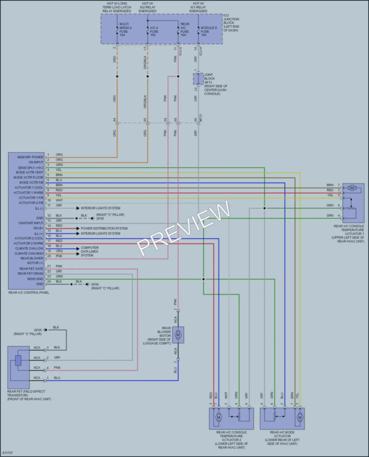 2022 Genesis GV80 Air Conditioning wiring diagram preview