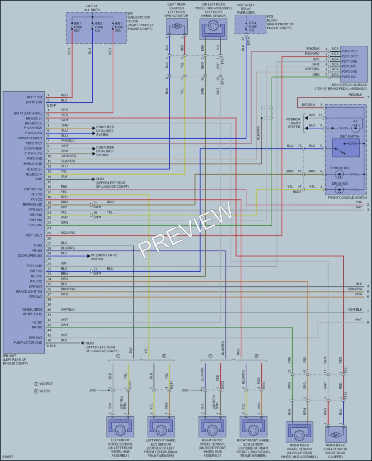 2022 Genesis GV80 Anti Lock Brakes wiring diagram preview