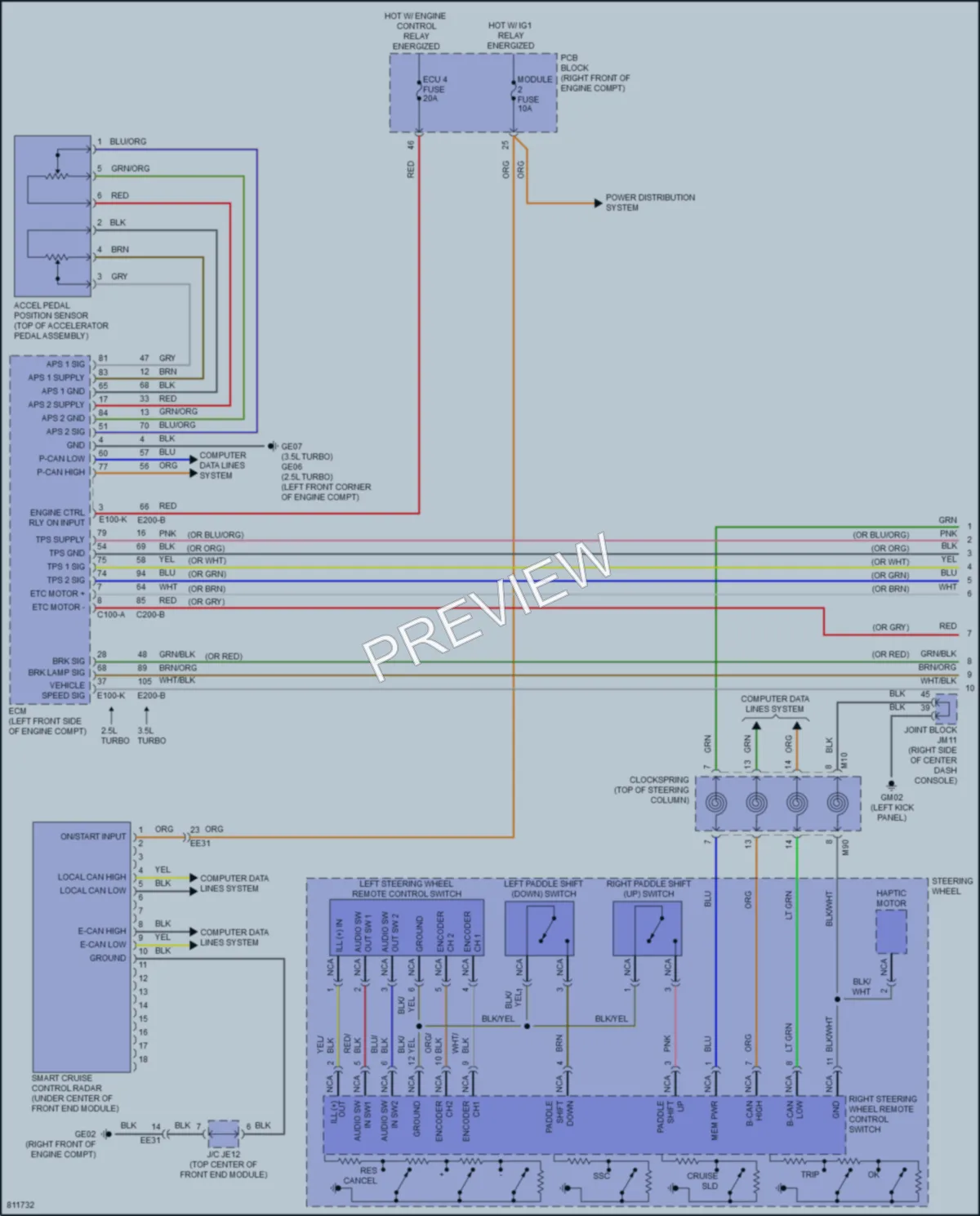 2022 Genesis GV80 Cruise Control wiring diagram preview