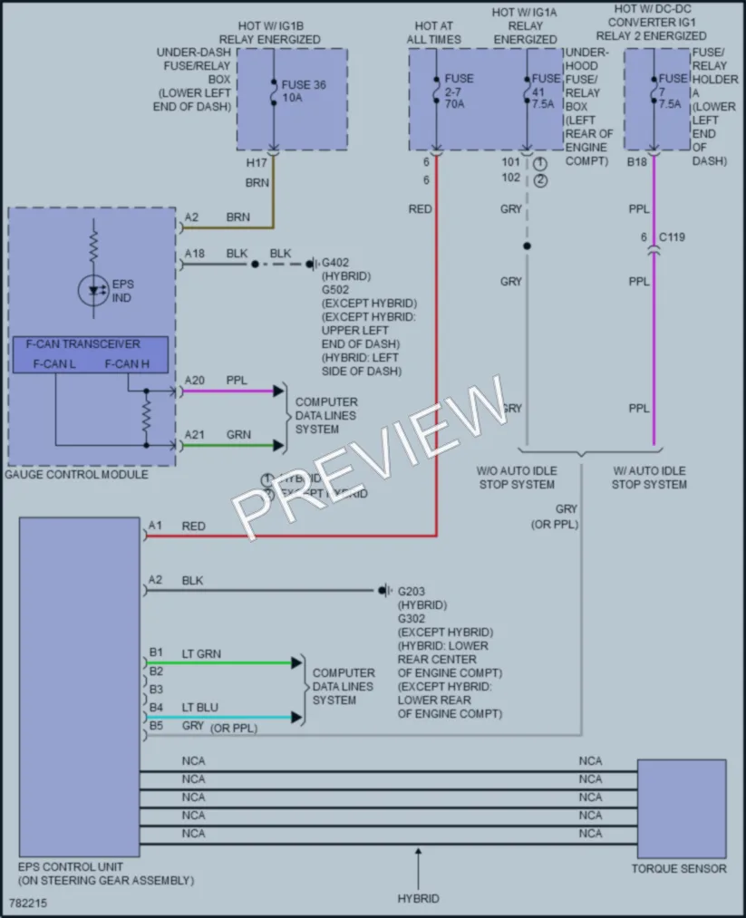 2022 Honda Accord Electronic Power Steering wiring diagram preview
