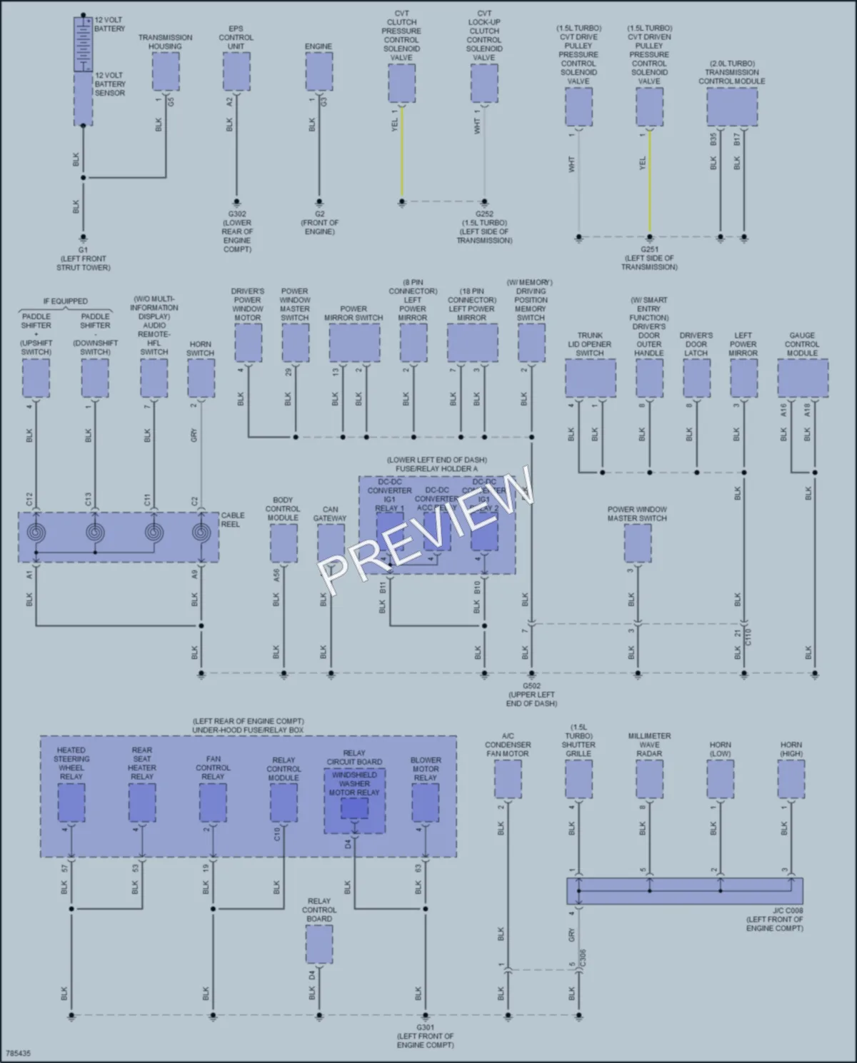 2022 Honda Accord Ground Distribution wiring diagram preview