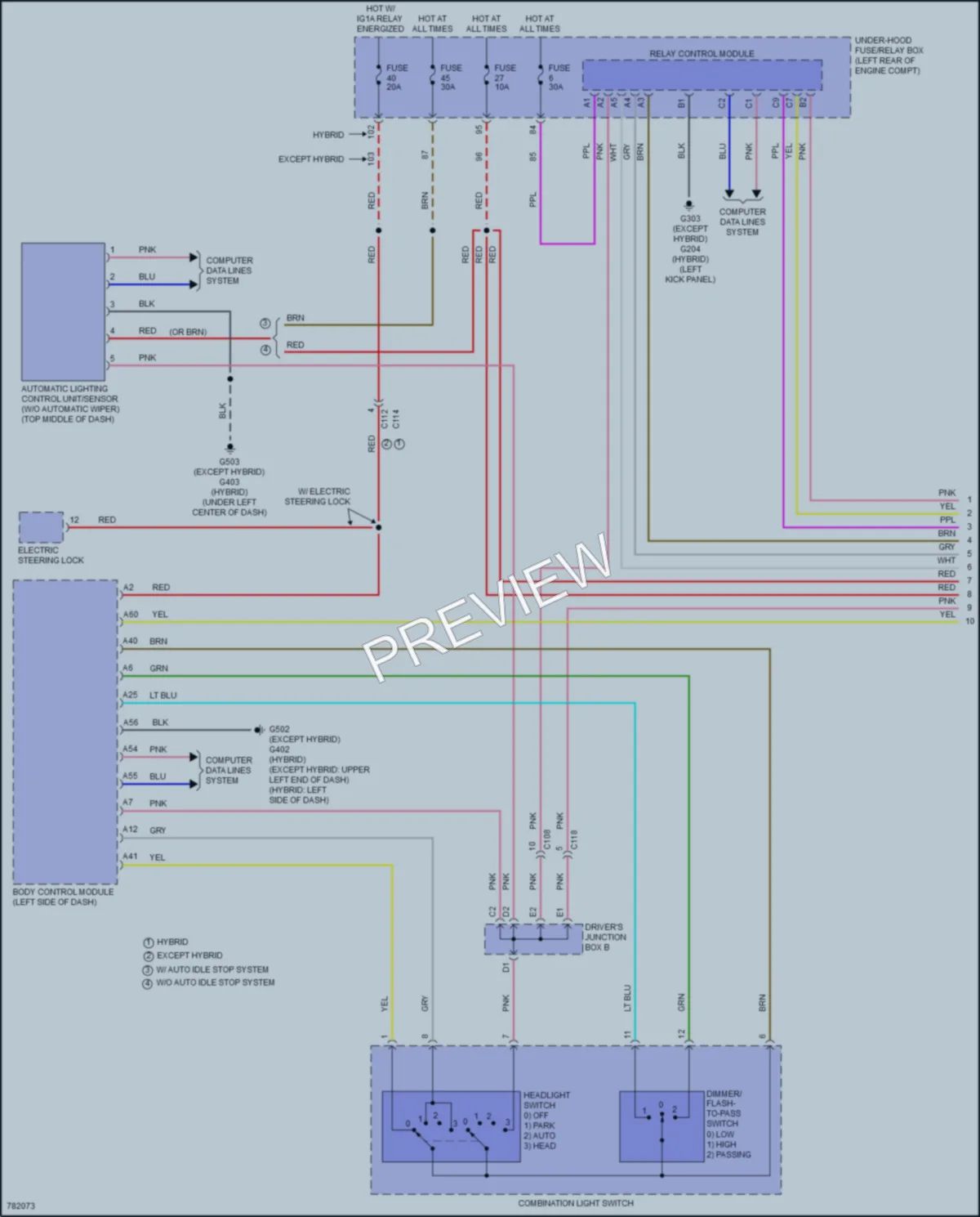 2022 Honda Accord Headlights wiring diagram preview