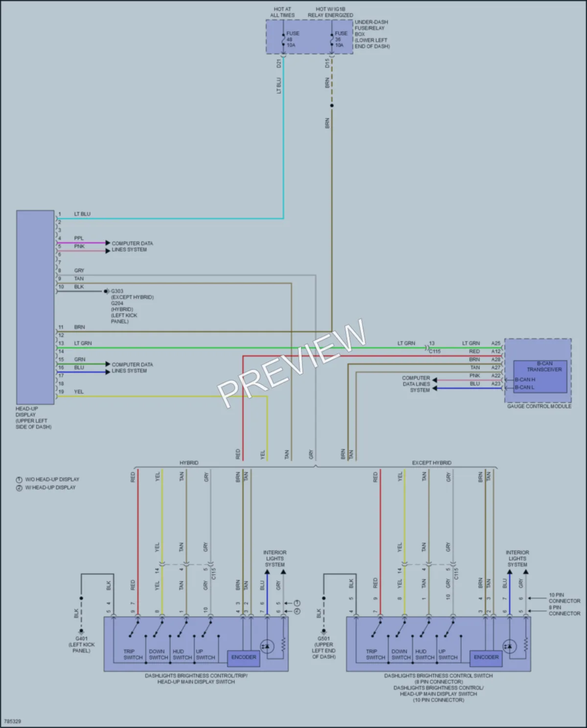 2022 Honda Accord Instrument Cluster wiring diagram preview