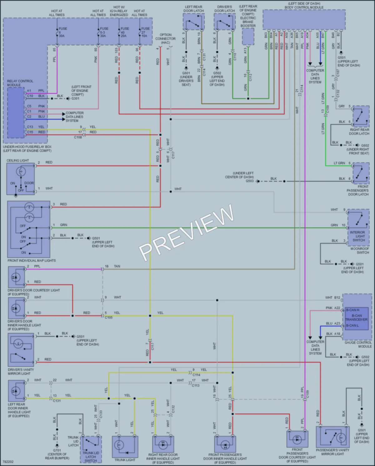 2022 Honda Accord Interior Lights wiring diagram preview