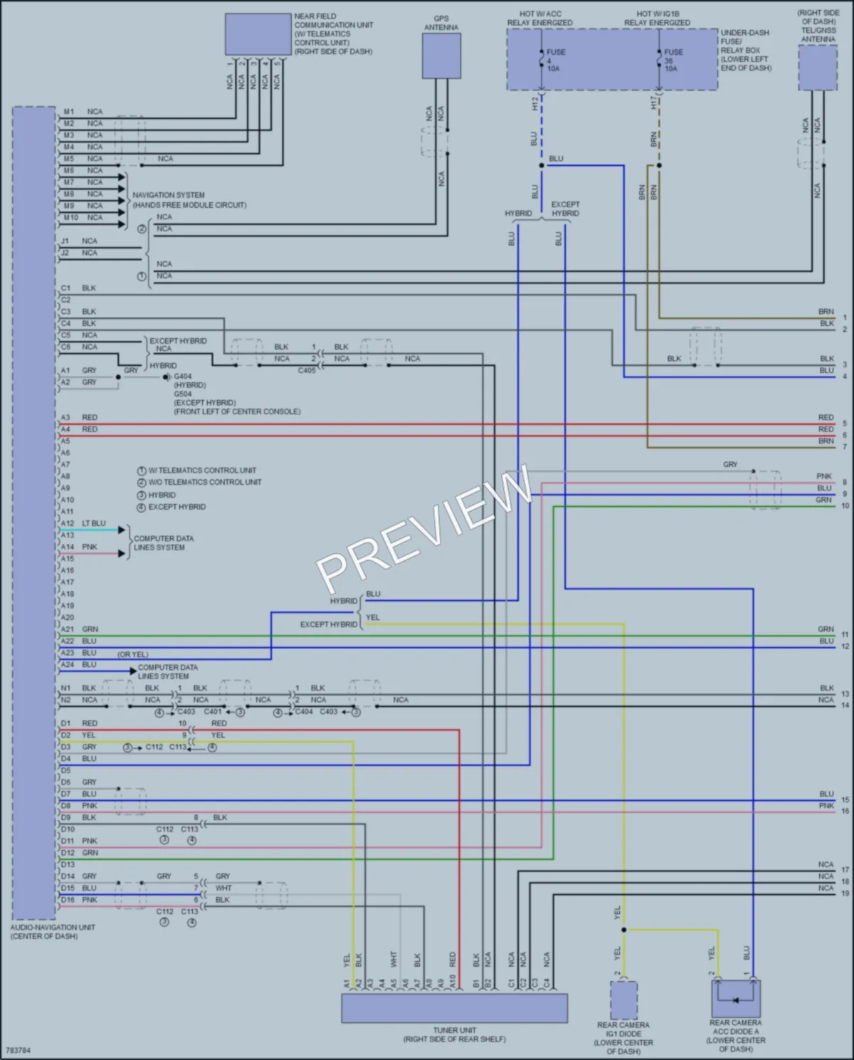 2022 Honda Accord Radio wiring diagram preview