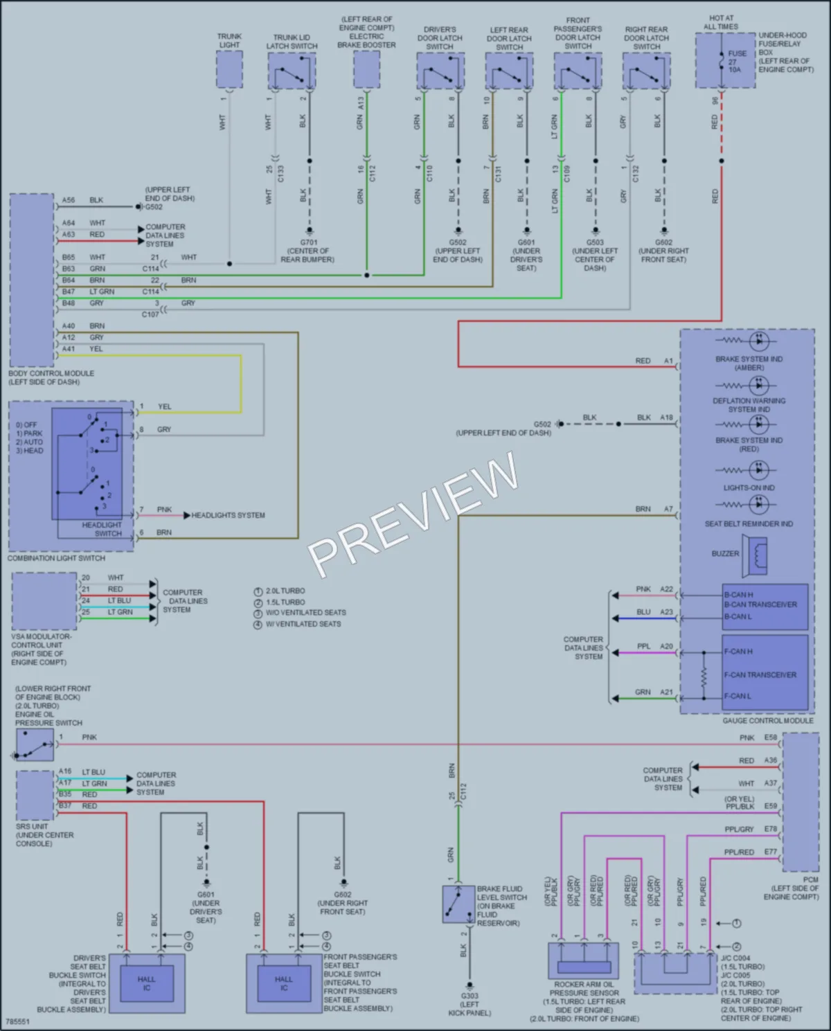 2022 Honda Accord Warning Systems wiring diagram preview