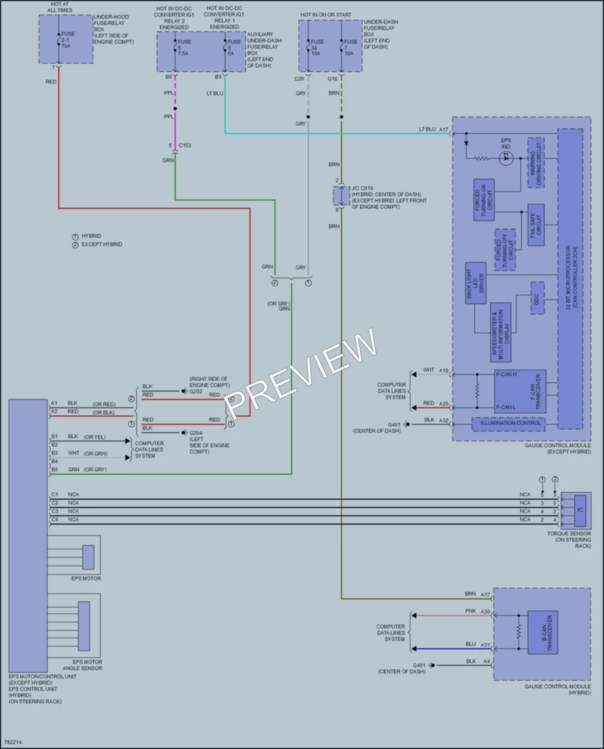 2022 Honda CRV Electronic Power Steering wiring diagram preview