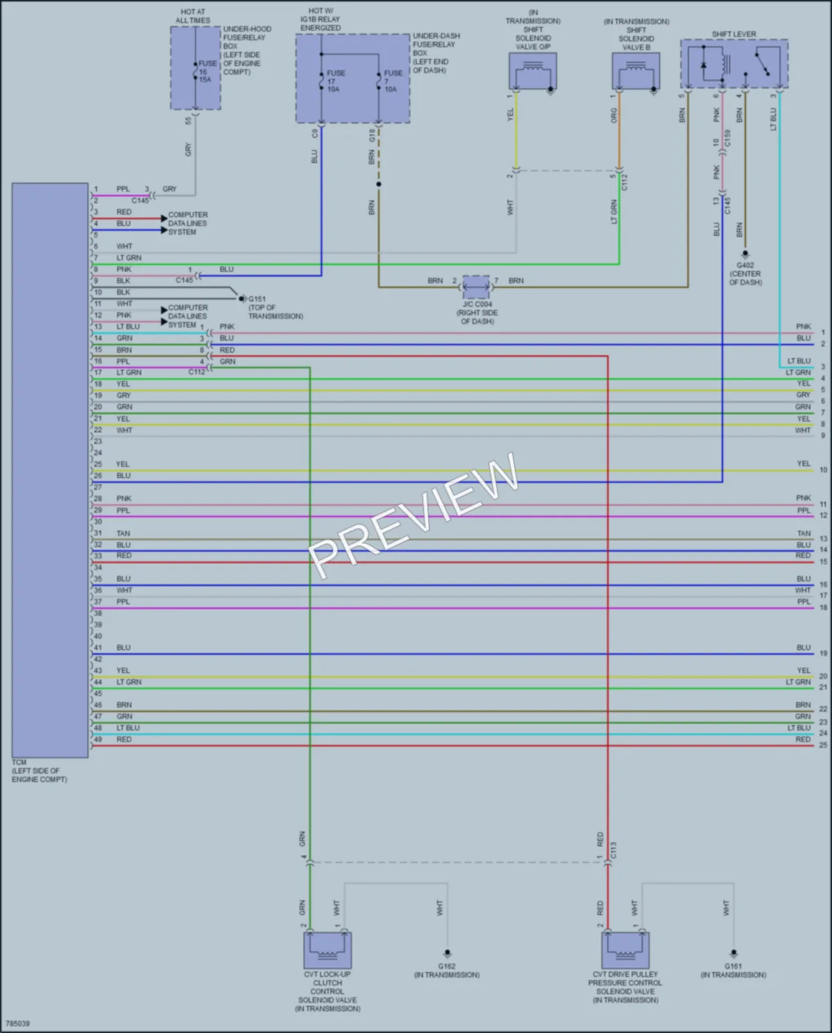 2022 Honda CRV Transmission wiring diagram preview