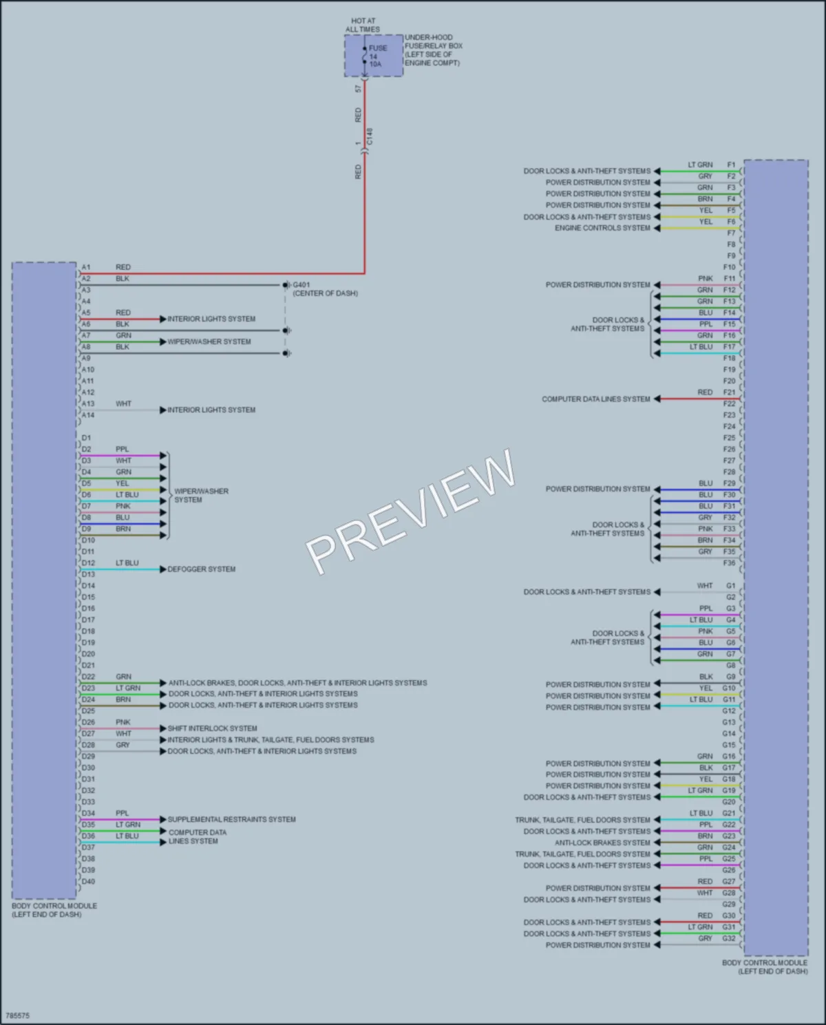 2022 Honda CRVHybrid Body Control Modules wiring diagram preview