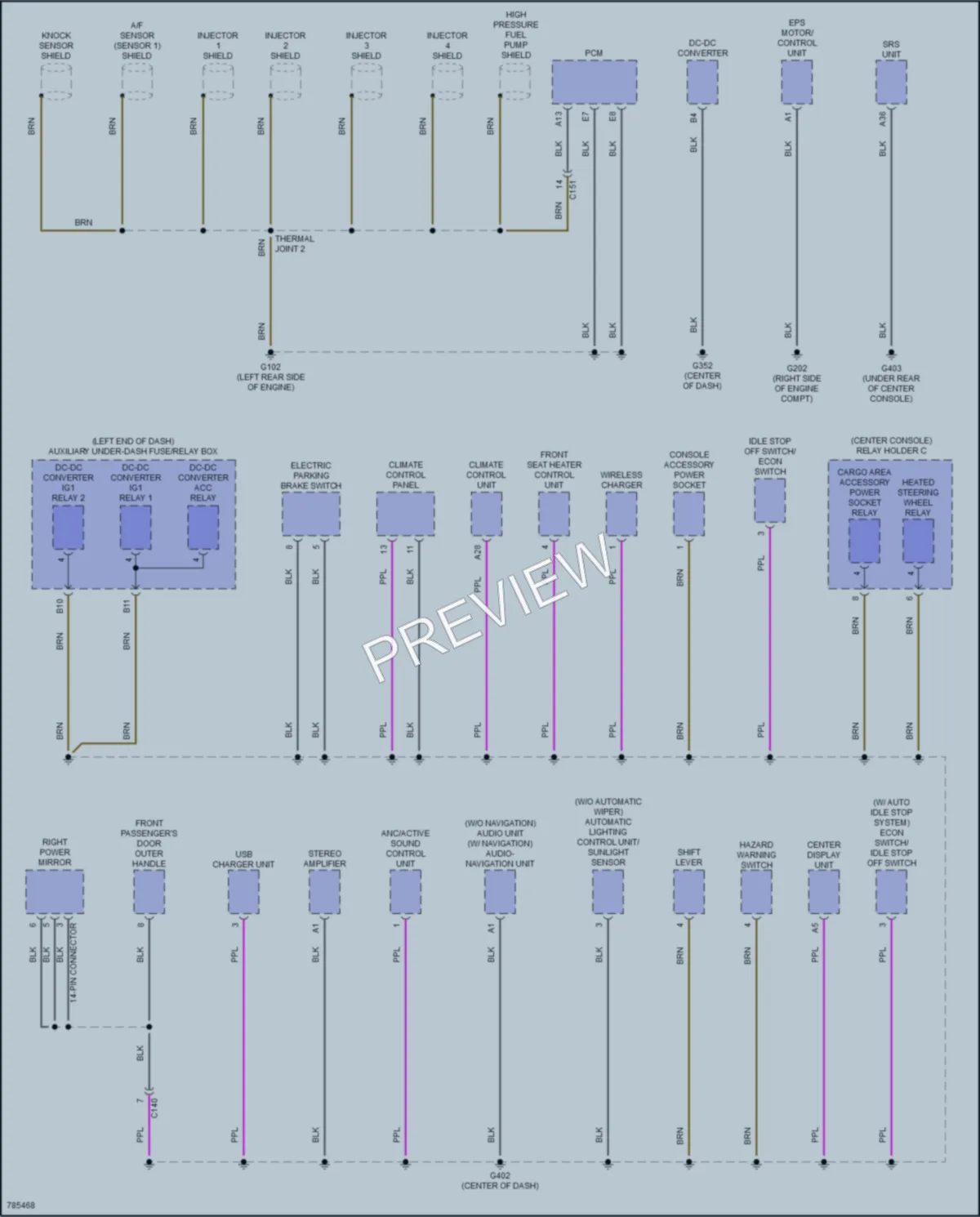 2022 Honda CRVHybrid Ground Distribution wiring diagram preview