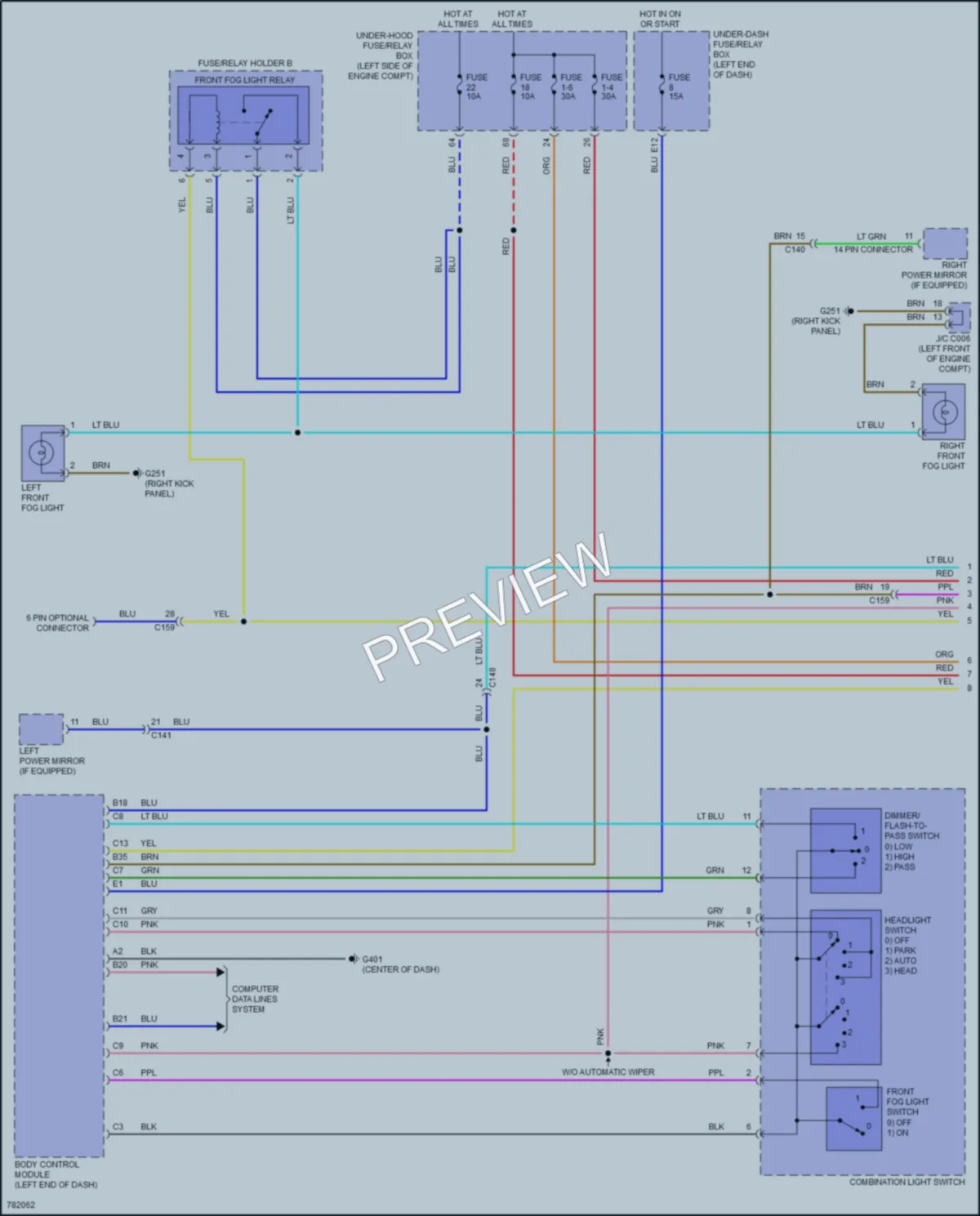 2022 Honda CRVHybrid Headlights wiring diagram preview