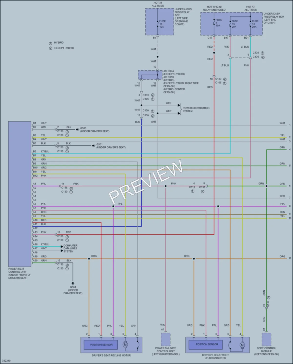 2022 Honda CRVHybrid Memory Systems wiring diagram preview