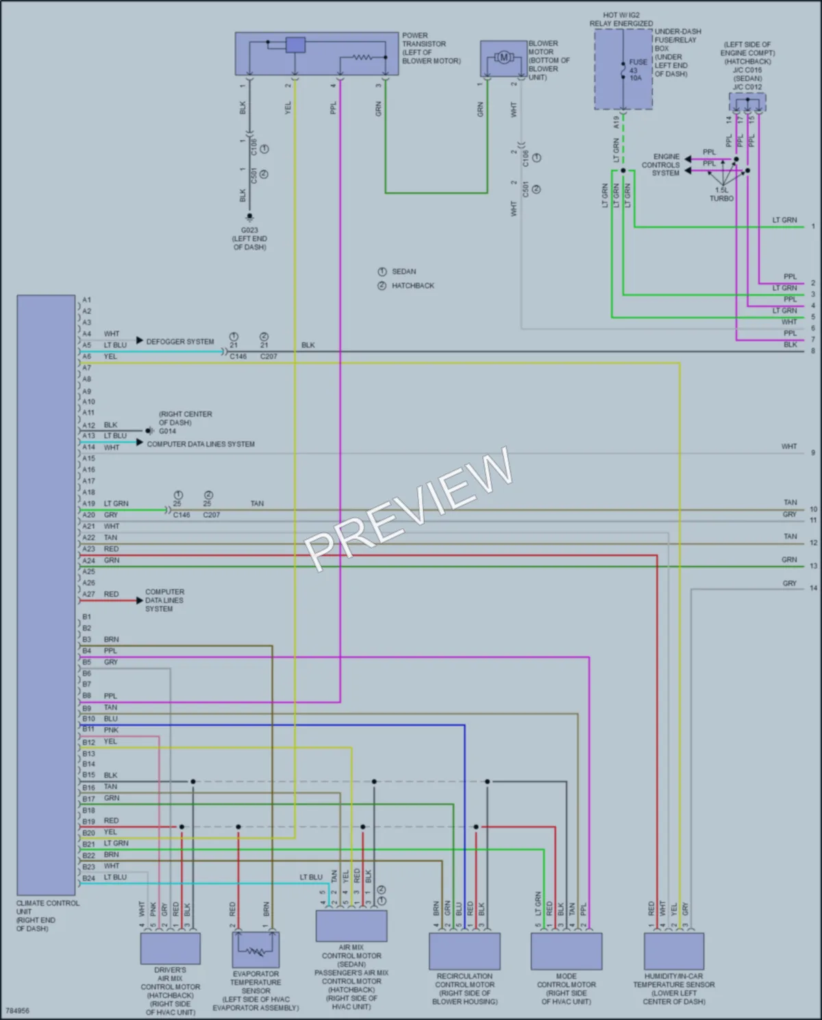 2022 Honda Civic Air Conditioning wiring diagram preview