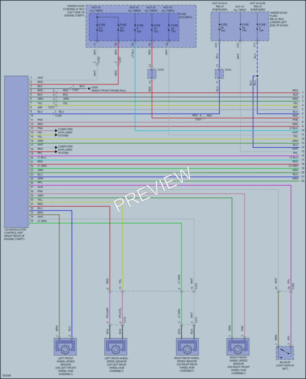 2022 Honda Civic Anti Lock Brakes wiring diagram preview