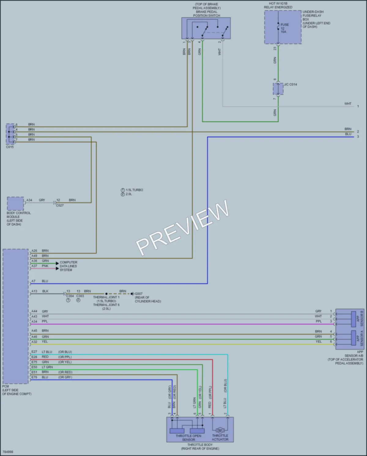 2022 Honda Civic Cruise Control wiring diagram preview