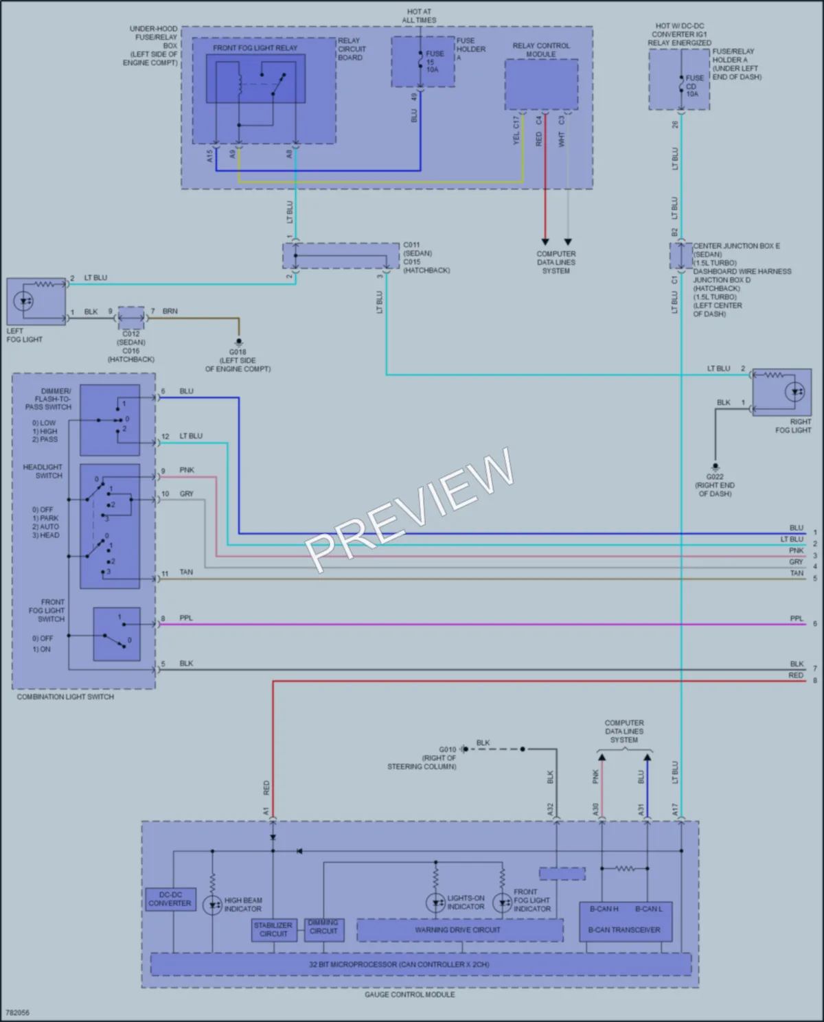 2022 Honda Civic Headlights wiring diagram preview