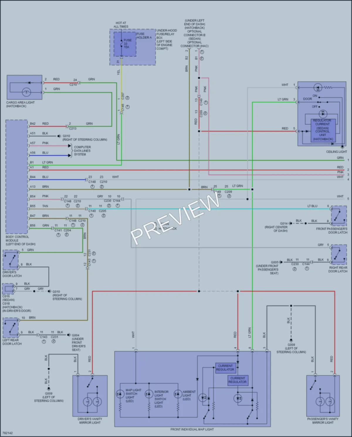 2022 Honda Civic Interior Lights wiring diagram preview