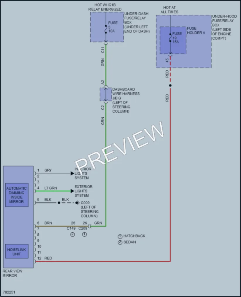 2022 Honda Civic Power Mirrors wiring diagram preview