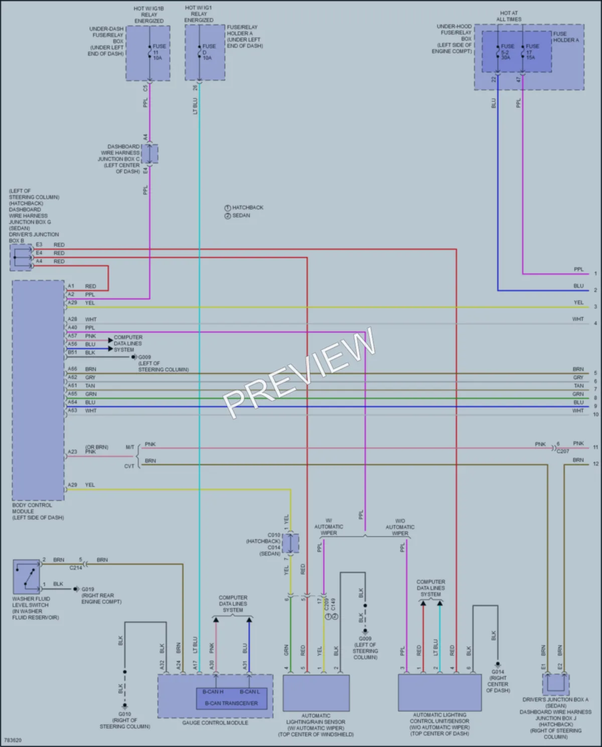 2022 Honda Civic Wiper Washer wiring diagram preview