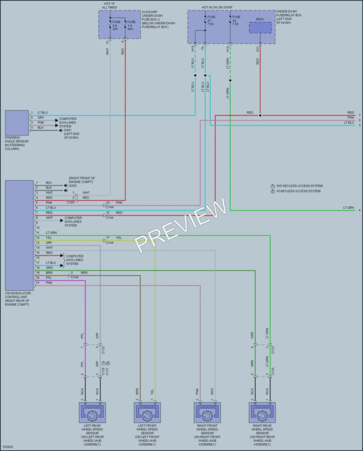 2022 Honda HRV Anti Lock Brakes wiring diagram preview
