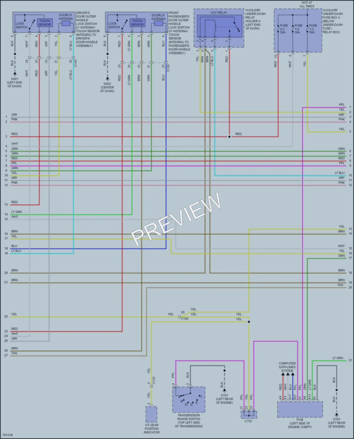 2022 Honda HRV Anti Theft wiring diagram preview