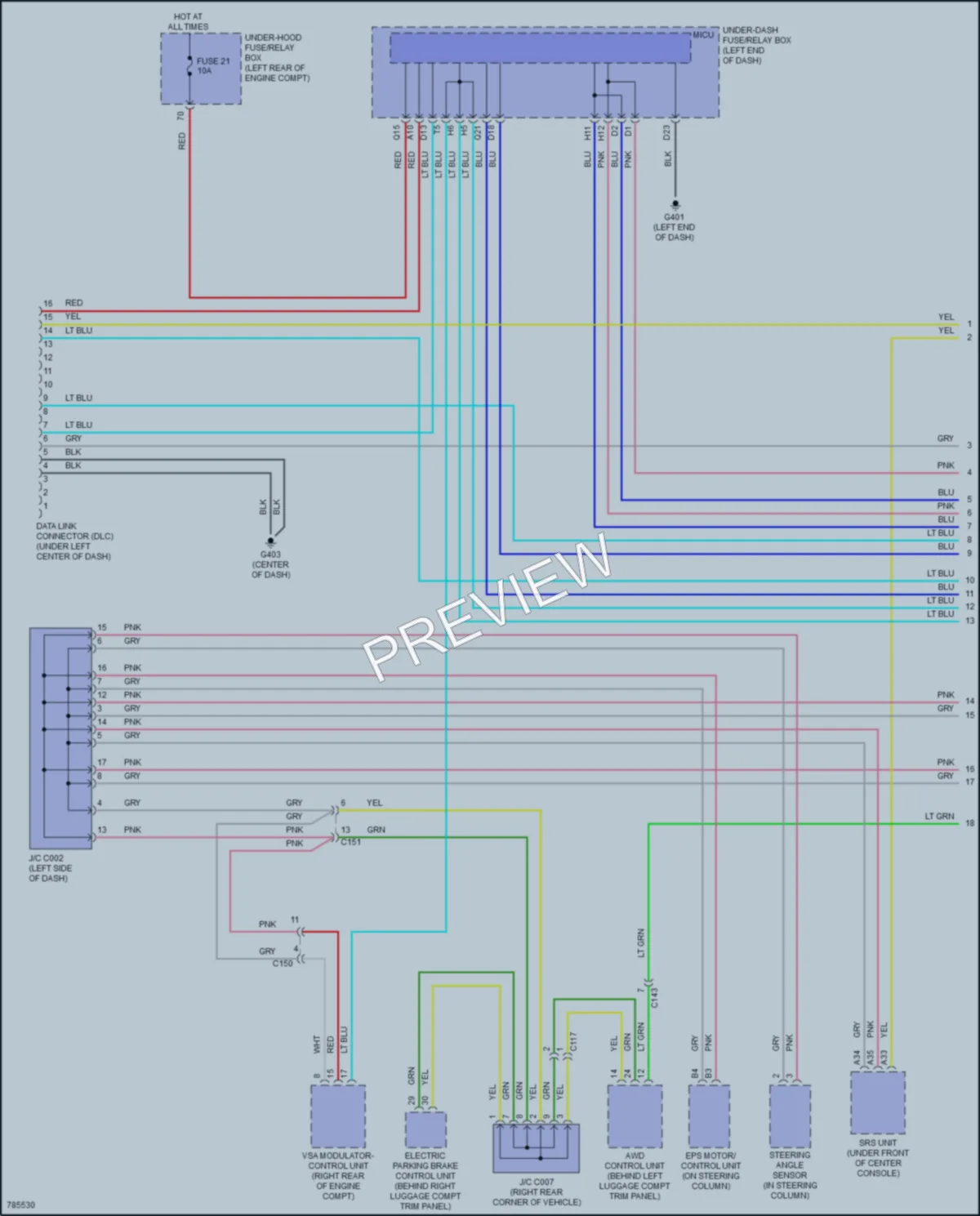 2022 Honda HRV Computer Data Lines wiring diagram preview