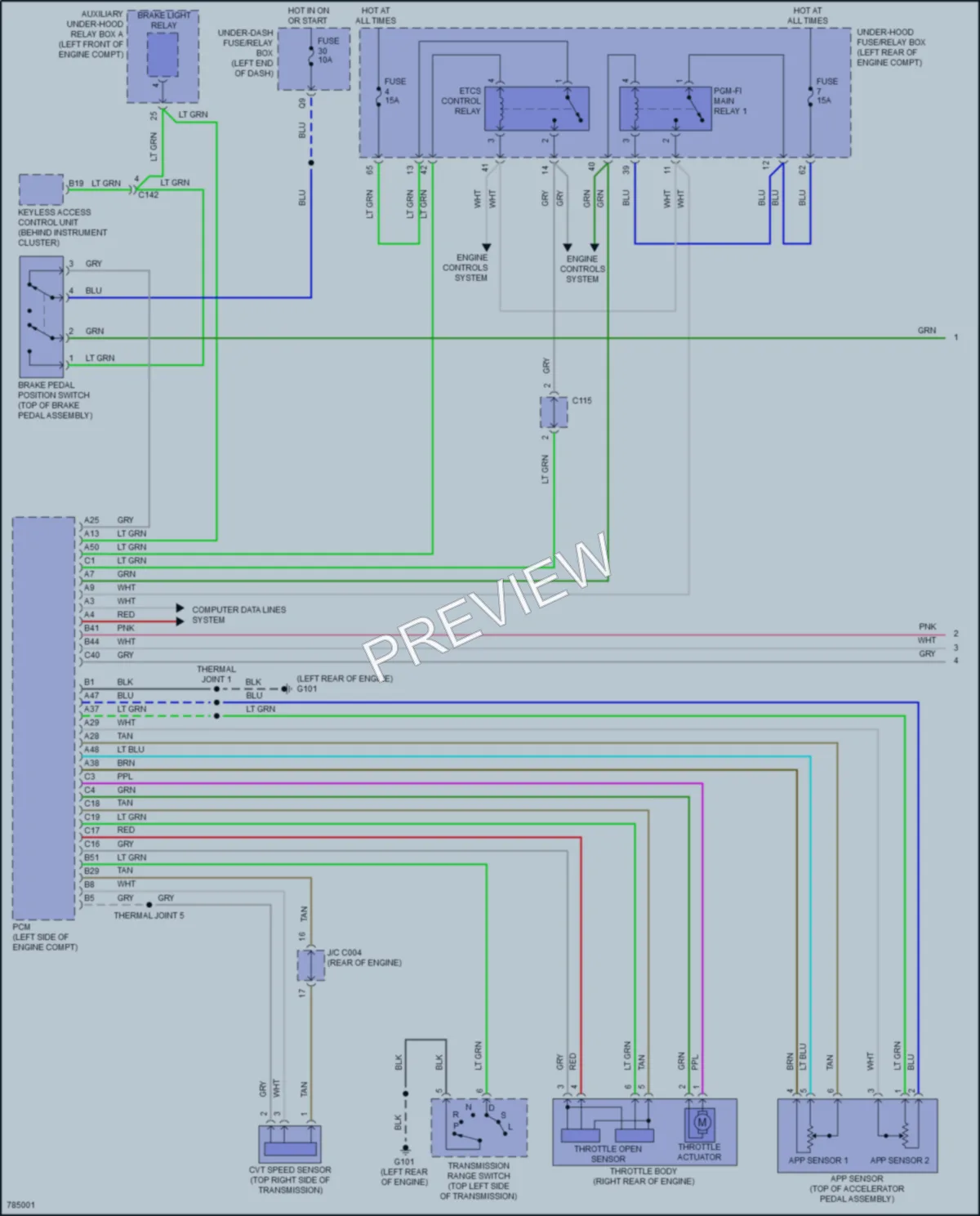 2022 Honda HRV Cruise Control wiring diagram preview