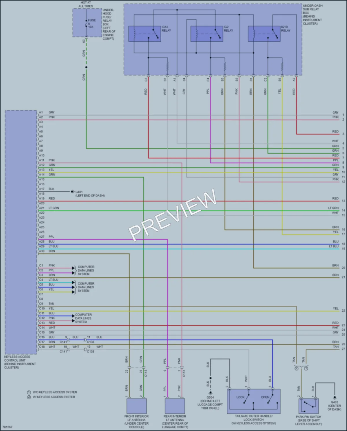 2022 Honda HRV Power Door Locks wiring diagram preview