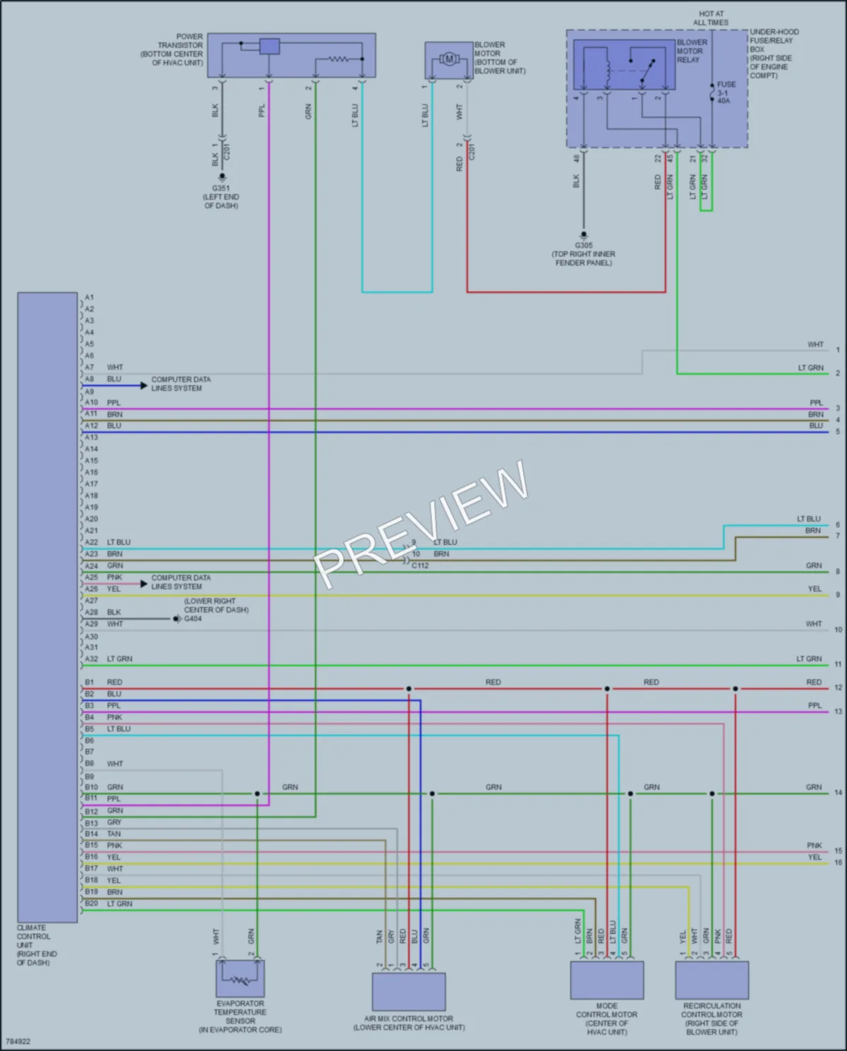 2022 Honda Insight Air Conditioning wiring diagram preview